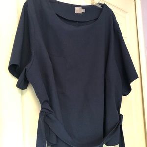 Navy ASOS top with buckle